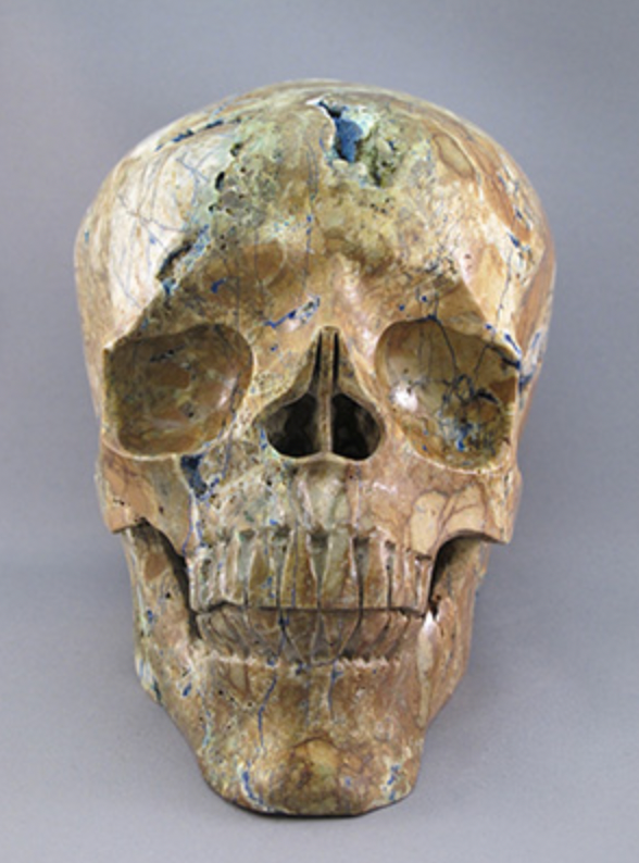 AZU-L-3783 : Azurite Crystal Skull