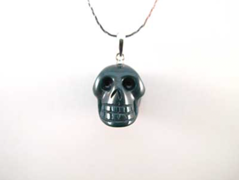 SP-1-B : Bloodstone Crystal Skull Pendant (small)