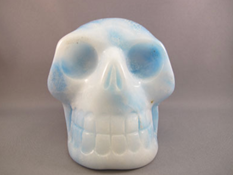 BAR-L-1471 : Blue Aragonite Crystal Skull