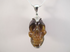 J-SS-AB-11 : Sterling Silver Sumatran Blue Amber Crystal Skull Pendant