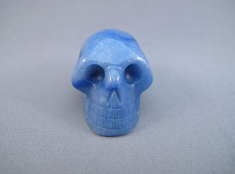BQ-S-45 : Blue Quartz Crystal Skull