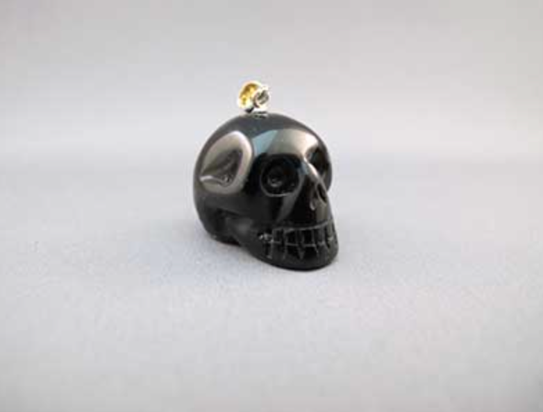 MP-1-BO : Black Obsidian Crystal Skull Pendant (medium)