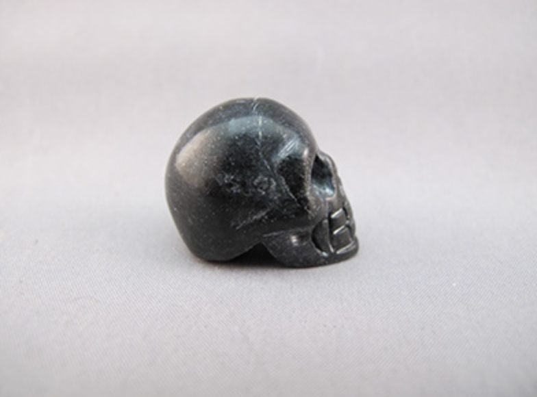 BJ-S-12-m : Matte Black Jade Crystal Skull
