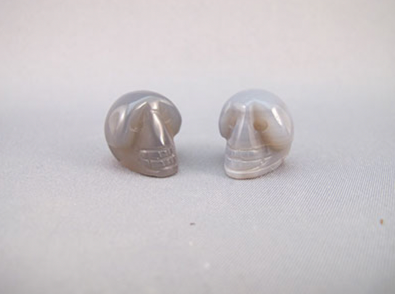 DA-S-8-s : Agate Duo Mini Crystal Skulls