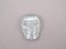 F-AA-M-TS : TRINITY SHASTA Medium-Sized Aqua Aura Flat Crystal Skull