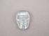 F-AA-M-TS : TRINITY SHASTA Medium-Sized Aqua Aura Flat Crystal Skull
