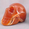 CR-S-80-rw : Striped Carnelian Crystal Skull (red & white)