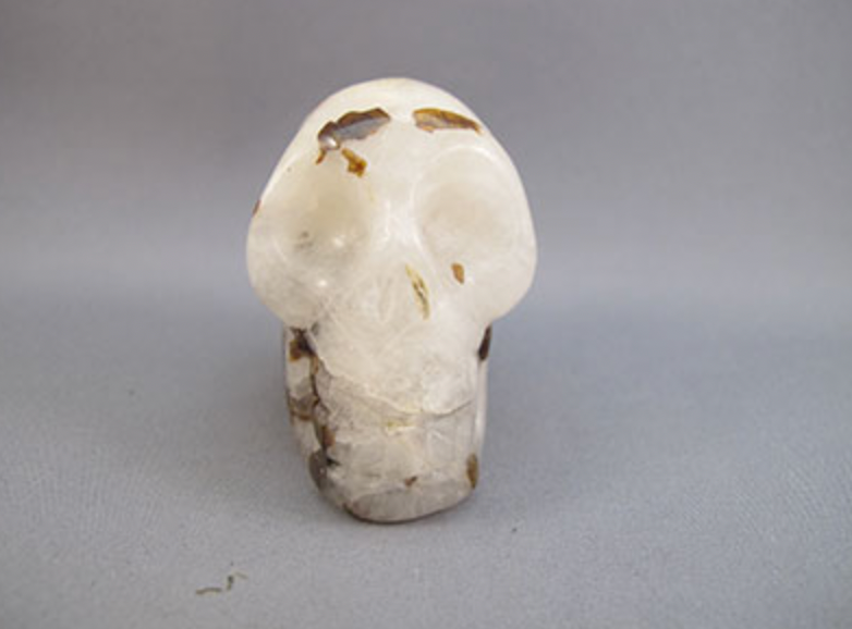 CY-M-115-s : Siderite Cryolite Crystal Skull