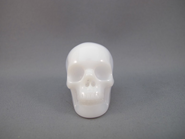 CHL-S-60-bw : Blue White Chalcedony Crystal Skull