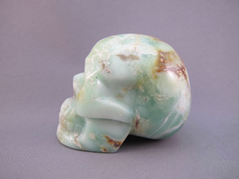CHP-L-289 : Chrysoprase Crystal Skull