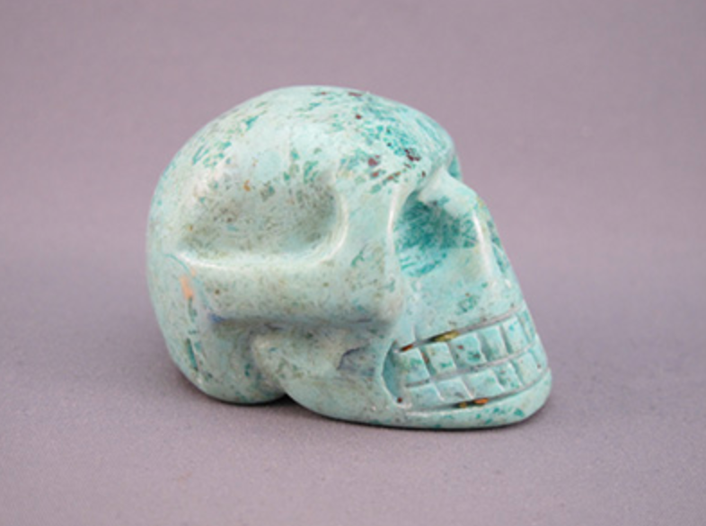 CHY-S-70 : Chrysocolla Crystal Skull