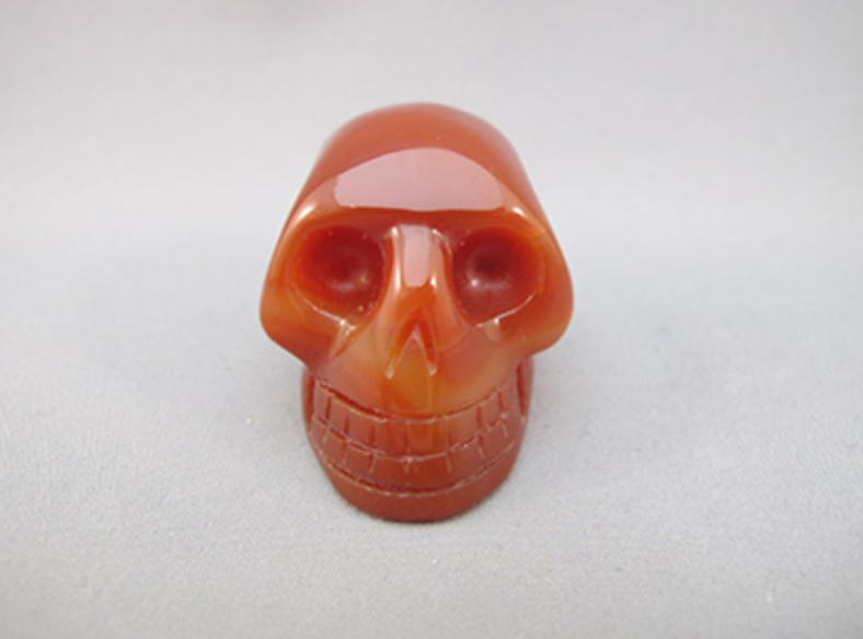 CR-S-60-r : Red Carnelian Crystal Skull