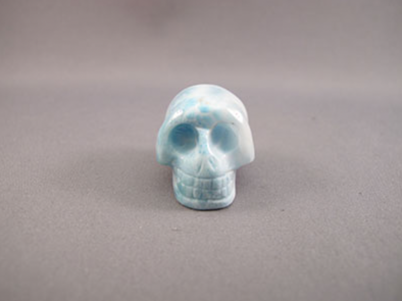 LM-M-18 :  Blue & White Larimar Crystal Skull