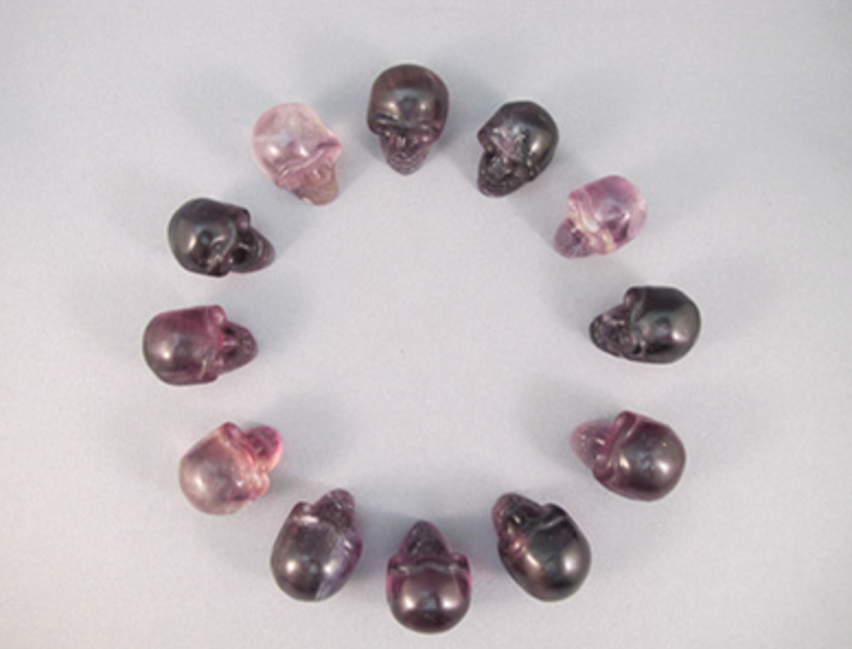 CS-12-F : Fluorite 12 Crystal Skulls Set