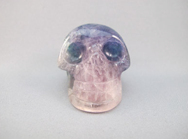 F-S-130-BP : Blue & Purple Fluorite Crystal Skull