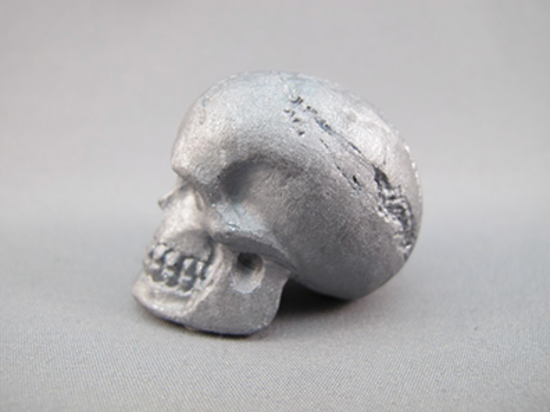 ES-S-40-s : Silver-Vein Elemental Silica Crystal Skull