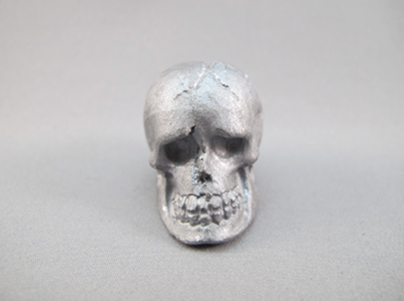 ES-S-40-s : Silver-Vein Elemental Silica Crystal Skull