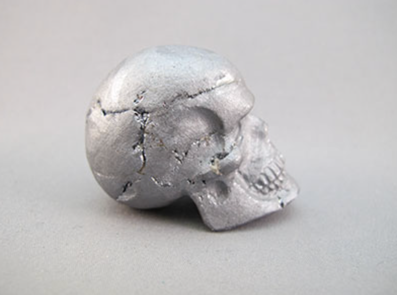ES-M-60-s : Silver-Vein Elemental Silica Crystal Skull