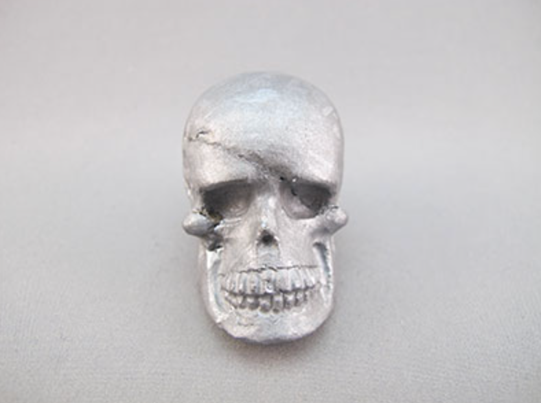 ES-M-60-s : Silver-Vein Elemental Silica Crystal Skull