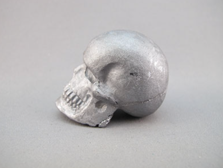 ES-M-60-s : Silver-Vein Elemental Silica Crystal Skull