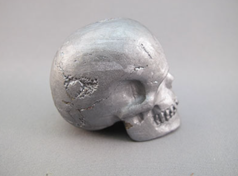 ES-M-100-s  : Silver-Vein Elemental Silica Crystal Skull