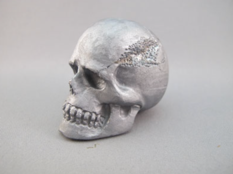 ES-M-100-s  : Silver-Vein Elemental Silica Crystal Skull