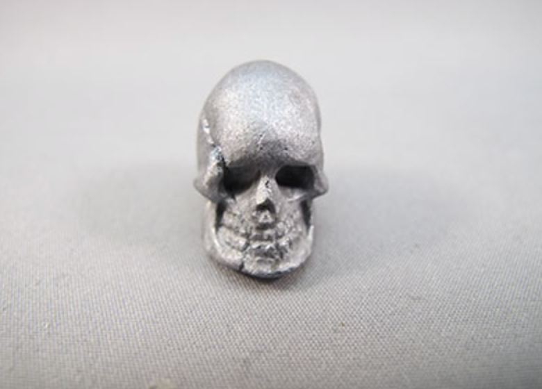 ES-S-0006-V-MR  : Mars Rock Energized Elemental Silica Crystal Skull with Veins
