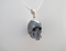 J-SS-ES-10-S : Medium Sterling Silver Elemental Silica Crystal Skull Pendant