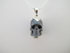 J-SS-ES-10-S : Medium Sterling Silver Elemental Silica Crystal Skull Pendant