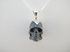 J-SS-ES-15-M : Large Sterling Silver Elemental Silica Crystal Skull Pendant
