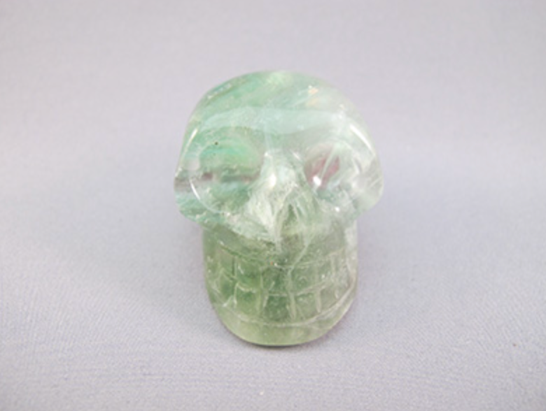 F-S-100-G : Green Fluorite Crystal Skull