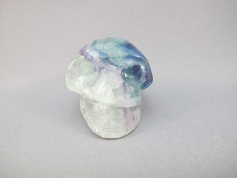 F-S-75-BPG : Blue with Green & Purple Fluorite Crystal Skull