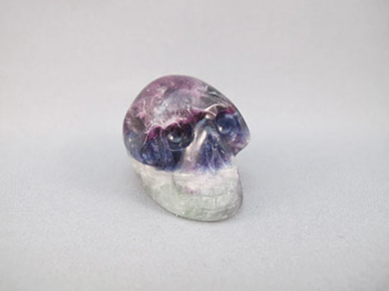 F-S-45-BPG : Blue & Purple & Green Fluorite Crystal Skull