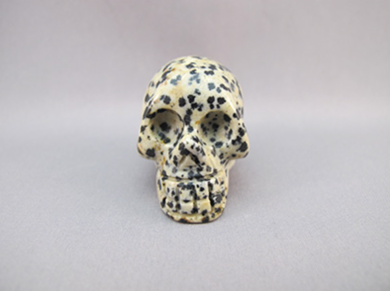 DJ-S-35 : Dalmatian Jasper Crystal Skull