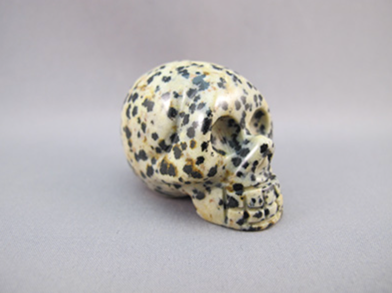 DJ-S-35 : Dalmatian Jasper Crystal Skull