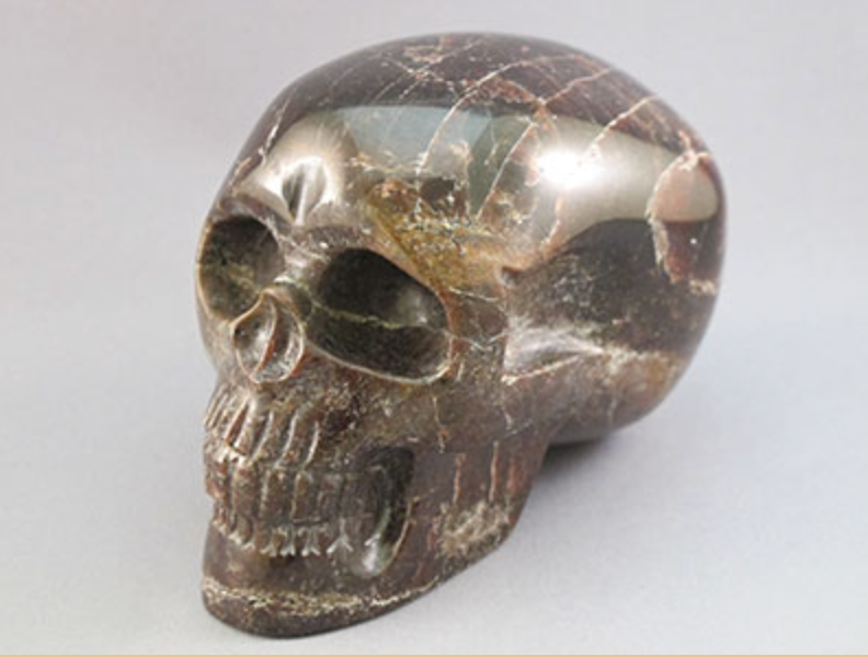 G-L-1336  : Double-Star Garnet Crystal Skull
