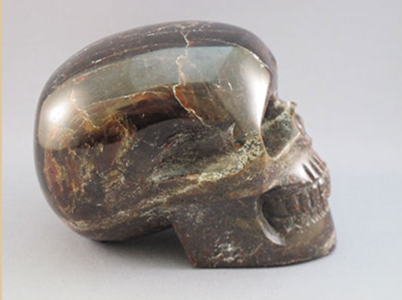 G-L-1336  : Double-Star Garnet Crystal Skull