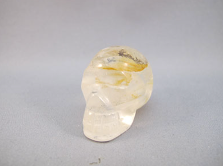 GH-S-45-d : Dendritic Golden Healer Crystal Skull