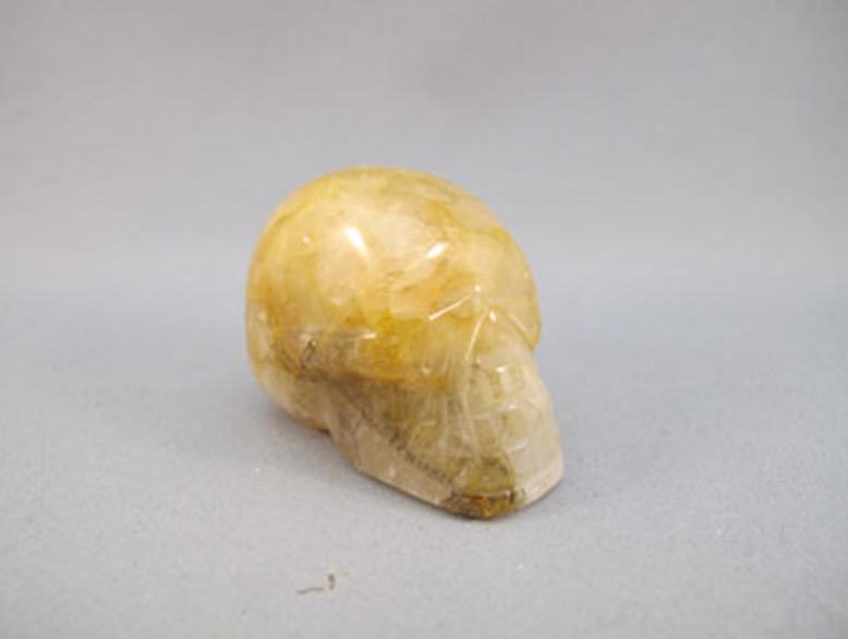 GH-S-60-d : Dendritic Golden Healer Crystal Skull
