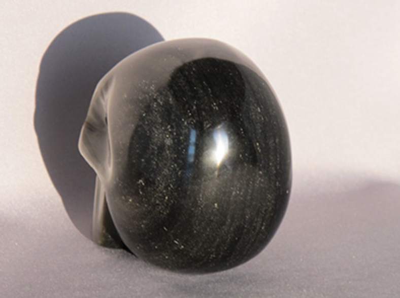 GSO-L-795 : Golden Sheen Obsidian Crystal Skull