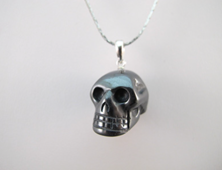 SP-1-H : Hematite Crystal Skull Pendant (small)