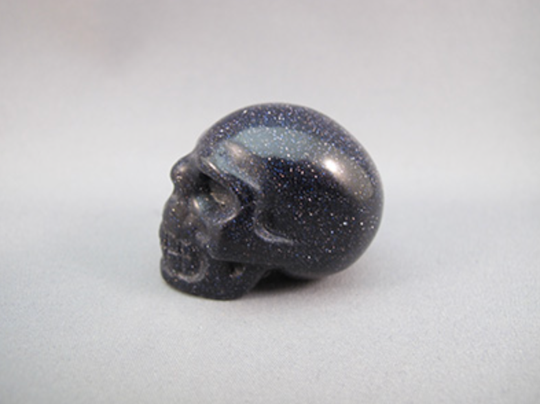 PGS-S-35 : Purple Goldstone Crystal Skull