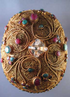 HQ-L-4415 : Jewel-Encrusted Tibetan Crystal Skull