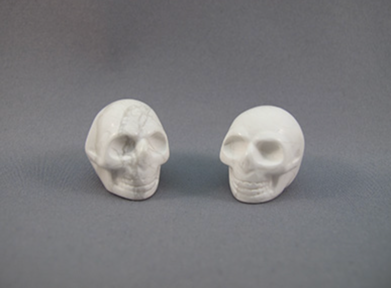 HL-S-15-s2 : Howlite Duo Pocket Crystal Skull Set