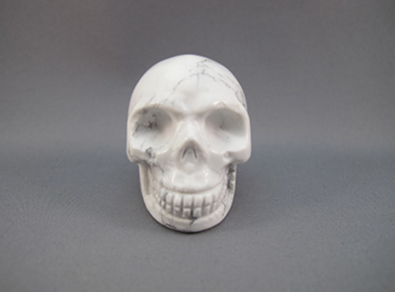 HL-S-115 : Howlite Crystal Skull