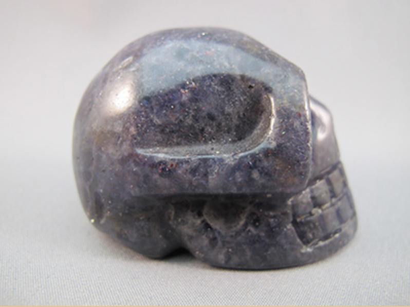 IO-M-90-a : Iolite Crystal Skull - Grade A