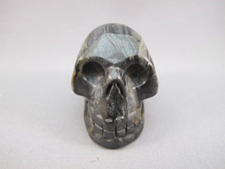 IS-M-150-b-p : Banded Isua with Pyrite Crystal Skull