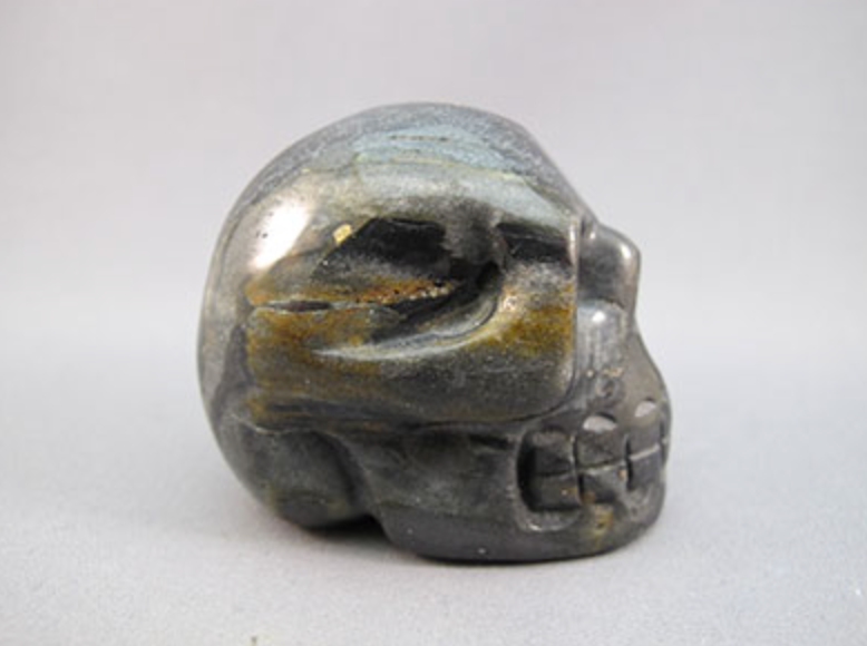 IS-M-150-b-p : Banded Isua with Pyrite Crystal Skull