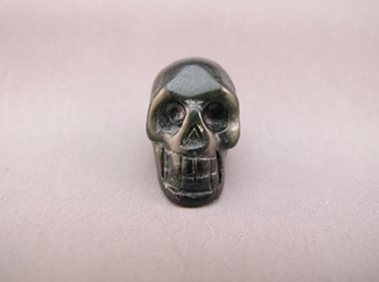 J-S-12-d : Dark Geen Jade Crystal Skull