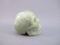 J-S-50-gw : Green & White Jade Crystal Skull